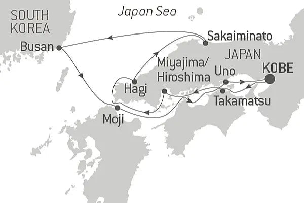 神戸発着 瀬戸内と西日本沿岸クルーズ 9日間